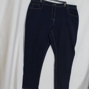 DC JEANS CURVY GABBIE Dark Blue Denim Jeans Size 22 EE Straight Leg 5 Pockets